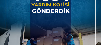 Deprem bölgesine 4004 koli 6 tır yardım